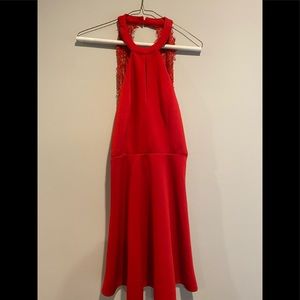 Halter Red Lace Dress